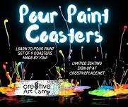 Pour Painting Coasters Cre8tive Art Camps