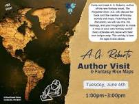 A.G. Roberts Author Visit and Fantasy Rice Maps