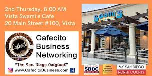 Cafecito Networking  Vista - 2nd Thursday October