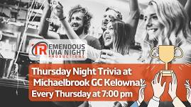 Kelowna Brookside Grill Michaelbrook Golf Course Thursday Night Trivia!