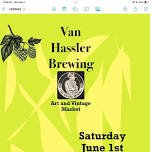 Van Hassler Brewing Art and Vintage Market