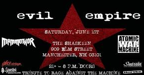 RAGE AGAINST THE MACHINE Tribute Evil Empire with Mammothor and Atomic War Machine