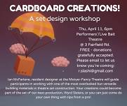 Cardboard Creations - A Set Design Workshop - with Ian McFarlane