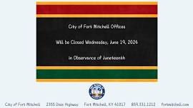 City Offices Closed (Juneteenth)