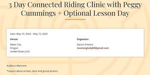 3 Day Connected Riding Clinic with Peggy Cummings