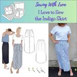 Sewing With Irene, I Love to Sew, Indigo Skirt