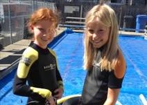 Kids beginning snorkeling, and scuba camp