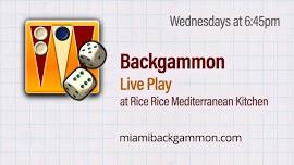 Backgammon Live Play – Wednesday at Rice