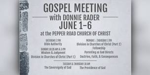 Summer Gospel Meeting with Donnie Rader