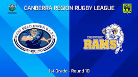 Canberra Round 10 - U19 - West Belconnen Warriors v Woden Valley Rams