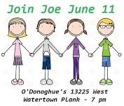 Join Joe June 11 at O'Donoghue's