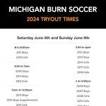 Michigan Burn Soccer Tryouts