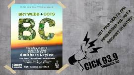 CICK93.9fm & BVCA present: Bry Webb with opening band Cots