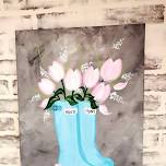 Spring RainBoots  Canvas Pain Night LAYTON Crafts2You