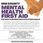 Erie County Mental Health First Aid for Adults Interacting with Other Adults Training: 2 Sessions