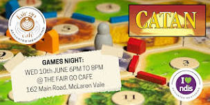 Settlers of Catan night at The Fair Go Cafe at Meeting Place