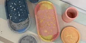 Jesmonite Plant Pot Workshop Terrazzo/Marbling, Saturday 26th October 2024, 2pm-5pm, £50pp