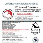 Lower Eastern Cherokee SC 17th Annual Pow Wow 2024