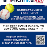 2nd Annual Pitch, Hit, & Run Competitive Event - Armstrong Park 6/15