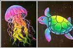 *FAMILY BLACKLIGHT PAINTING NIGHT* Glow Animals