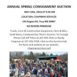 Annual Spring Consignment Auction Troy Maine