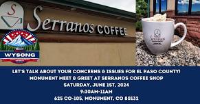 Monument Meet & Greet Serranos Coffee Shop