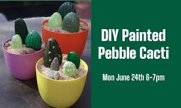 DIY Painted Pebble Cacti Class