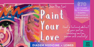 Paint your partner in bold abstract for fun!