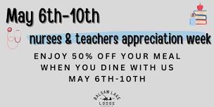 Nurse & Teacher Appreciation Week @ Balsam Lake Lodge