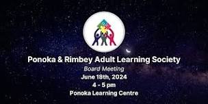 Ponoka & Rimbey Adult Learning Society Board Meeting