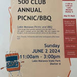 500 Club Annual Picnic/ BBQ