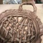 Woven clay strawberry baskets