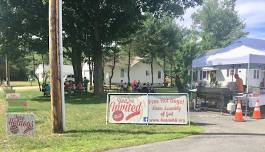 Free Hot Dogs Picnic on the front lawn