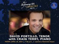 Performing Arts Series: David Portillo, tenor with Craig Terry, piano