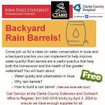 Backyard Rain Barrel Class/Workshop