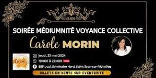 Soirée de Médiumnité et Voyance Collective à St-JEAN avec Carole Morin