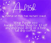 Purple Up! at Awake Coffee Shop