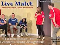 Join us for a hilarious ComedySportz Improv Show at 8 pm Friday