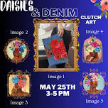 Daisies & Denim Clutch Art