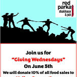 Giving Wednesday at the Red Parka Pub