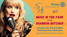 Haliburton Rotary Music in the Park Featuring Shannon Butcher