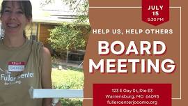 Fuller Center's July Board Meeting