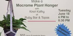 Cord & Cocktails--Macramé Plant Hanger Class for Adults