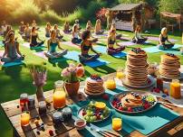 Outdoor Yoga and Pancakes