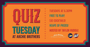 Quiz Tuesday @ Archie Brothers (Holey Moley)