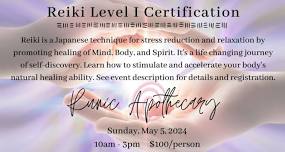 Reiki Level I Certification